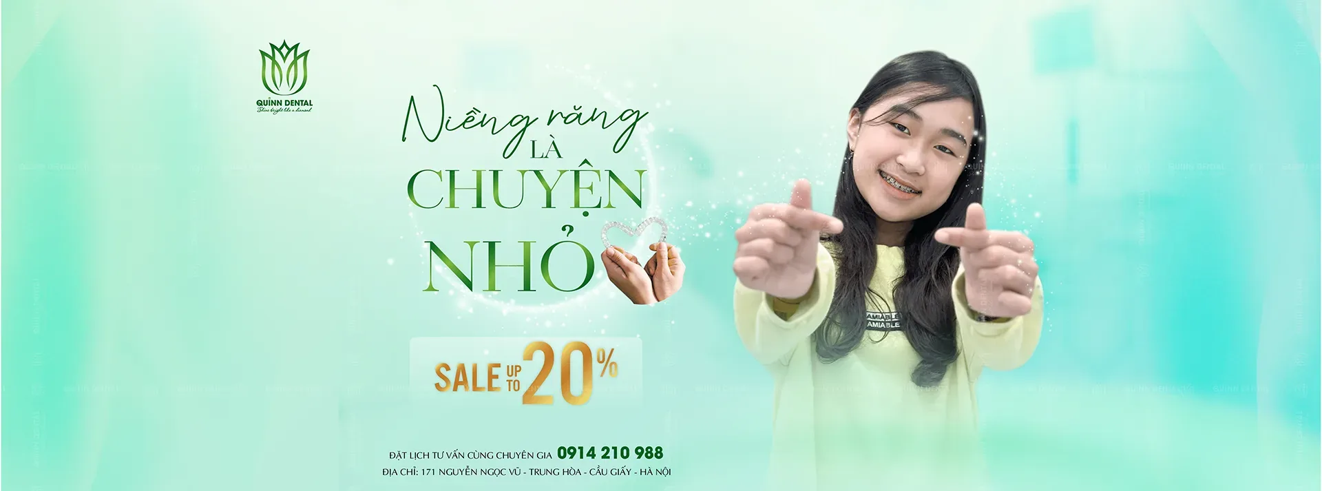 Banner niềng răng và trồng răng implant Nha Khoa Quinn Dental